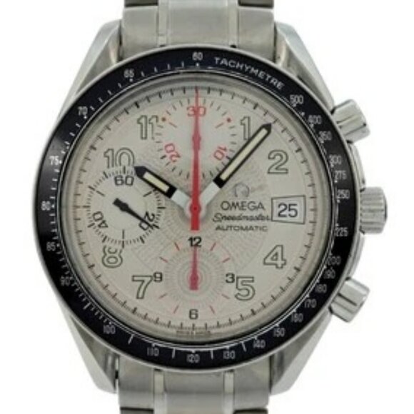 Omega 39mm Men\'s Speedmaster Mark 40 White/ Red Dial Auto Watch! Ref: 3513.33! main image 5